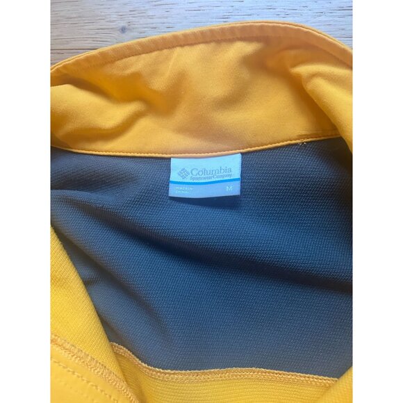 Columbia Omni Shield Jacket Men's Size Medium Full Zip Yellow Zip Pockets - Picture 5 of 8